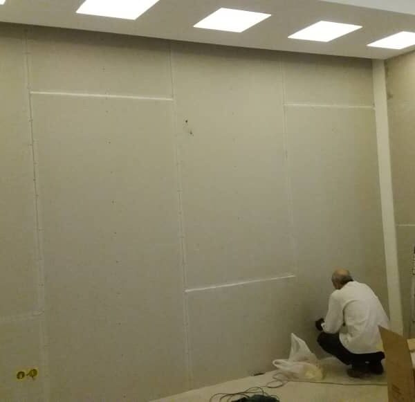 نمای پایانی دیوار عایق صوتی اتاق