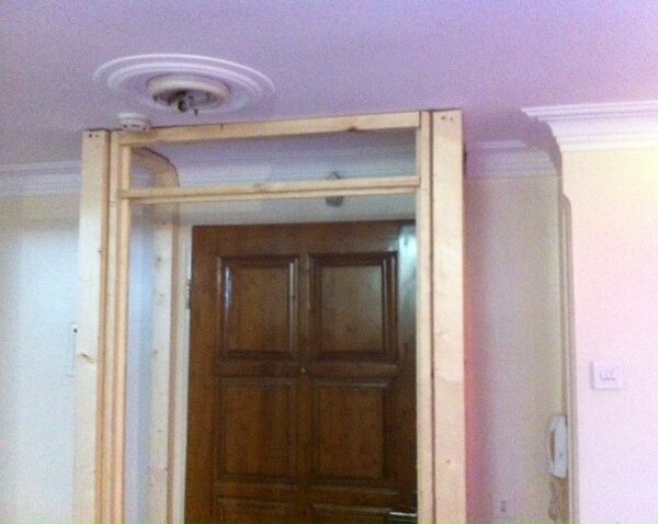 ساخت اجرای درب عایق صدا به صورت باکس جلوی درب ورودی
